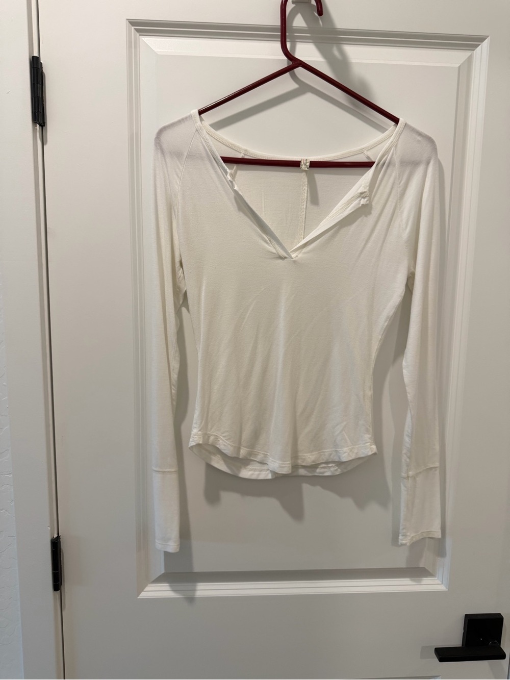 Women's intimately free people Cream Long-Sleeve V-Neck Top